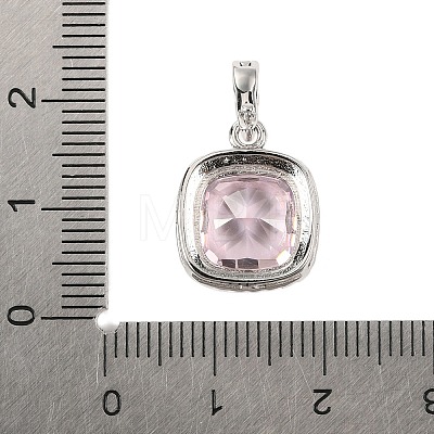 925 Sterling Silver Pave Cubic Zirconia Pendants STER-C015-01A-02-1