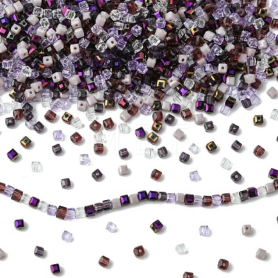 500Pcs Cube Glass Beads GLAA-YWC0005-01I-1