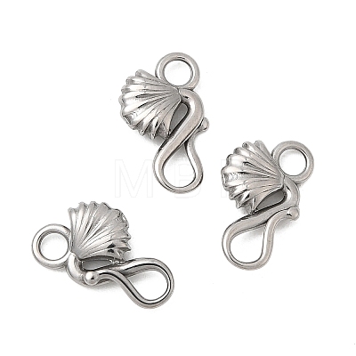 304 Stainless Steel Hook Clasps STAS-Z179-07P-1