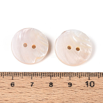 Natural Freshwater Shell Buttons BSHE-T014-26-1