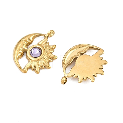 304 Stainless Steel Rhinestone Pendants STAS-Z166-24G-06-1
