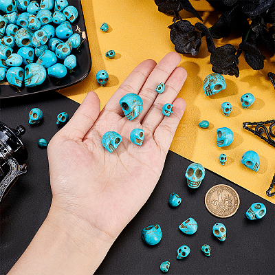 Synthetic Turquoise Beads Strands TURQ-FH0001-01-1