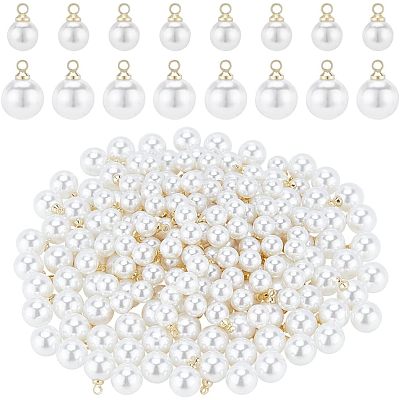  200Pcs 2 Style ABS Plastic Imitation Pearl Pendants KY-NB0001-44-1