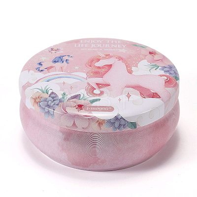 Pink Unicorn Printed Tinplate Candles DIY-P009-A08-1