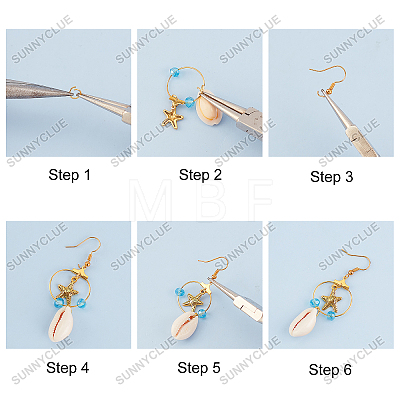 DIY Beach Themed Earring Making Kits DIY-SC0013-78G-1