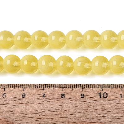 Transparent Glass Imitation Cat Eye Beads Strands GLAA-Q110-01C-17-1