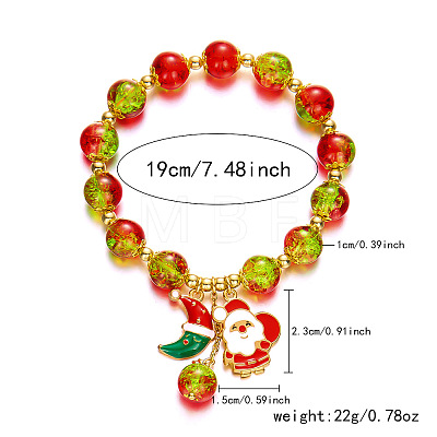 Christmas Alloy Enamel Charm Bracelets FS-WGDAB1C-01-1