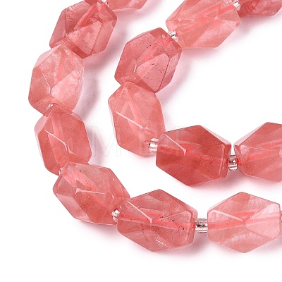 Cherry Quartz Glass Beads Strands G-Q608-11J-1
