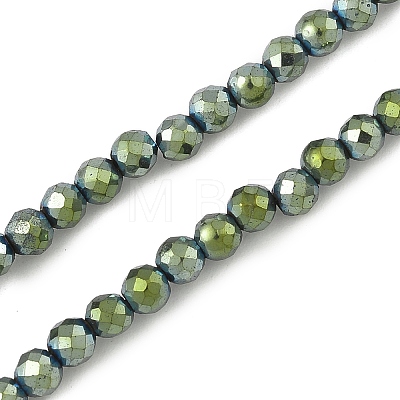 Electroplate Synthetic Magnetic Hematite Beads Strands G-A263-B01-02B-1