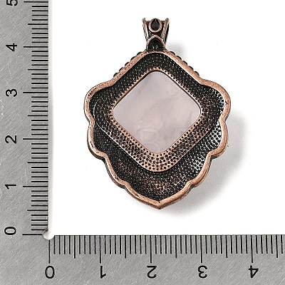 Natural Rose Quartz Pendants G-A297-03R-19-1