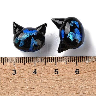 Handmade Foil Glass Beads LAMP-D005-01B-1