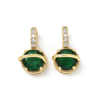 Brass Micro Pave Cubic Zirconia Pendants KK-Z139-04G-1