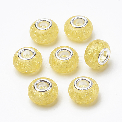 Crackle Resin European Beads RPDL-S012-B10-1