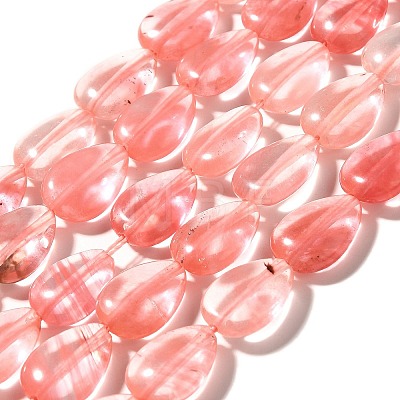 Cherry Quartz Glass Beads Strands G-I377-A02-1