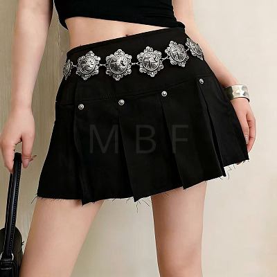 Boho Ethnic Alloy Flower Engraved Waist Chains WG04E47-02-1