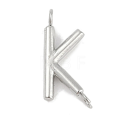 304 Stainless Steel Letter Connector Charms LS-STAS-M108-01P-11-1