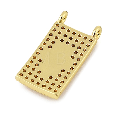 Religion Brass Micro Pave Clear Cubic Zirconia Pendants KK-L268-026G-03-1