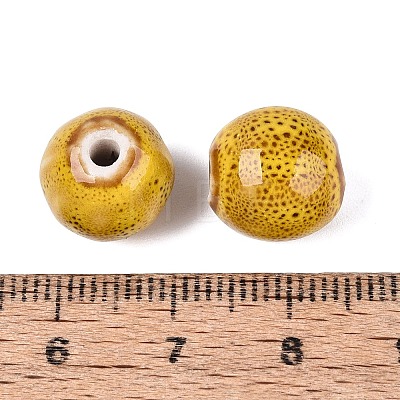 Vintage Porcelain Corrugated Beads PORC-N013-11Q-1
