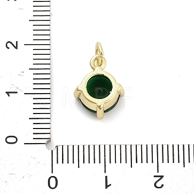 Brass Glass Pendants KK-H527-14G-02-1