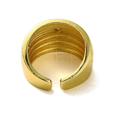Brass with Cubic Zirconia Rings RJEW-B057-01G-03-1
