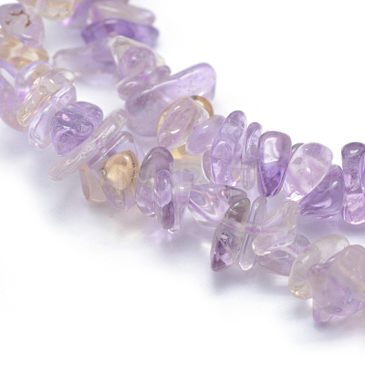 Natural Ametrine Beads Strands G-P332-55-1