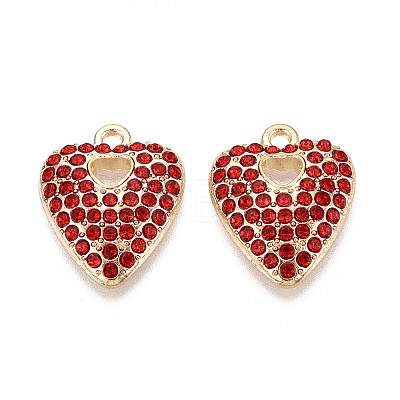 Alloy Rhinestone Pendants FIND-N008-12KCG-02-1