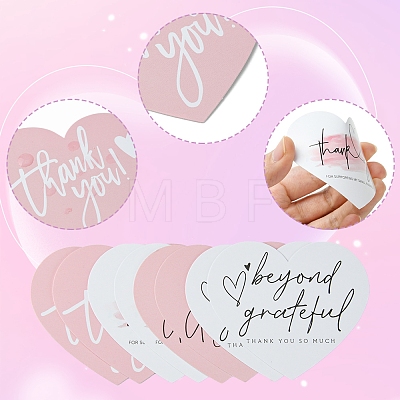 4 Bags 4 Styles Coated Paper Thank You Greeting Card DIY-FS0007-88-1