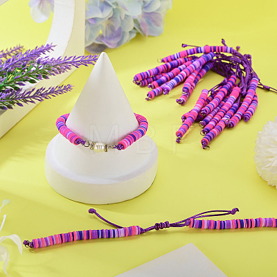 Handmade Polymer Clay Bead Bracelets Making AJEW-TAC00079-1