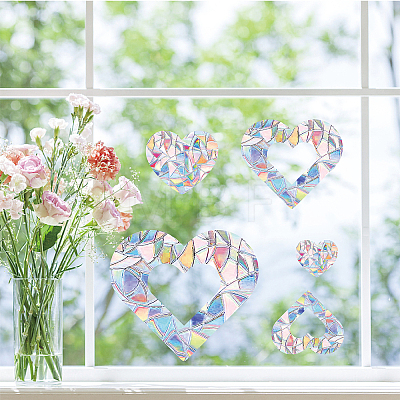 Waterproof PVC Colored Laser Stained Window Film Adhesive Stickers DIY-WH0256-060-1