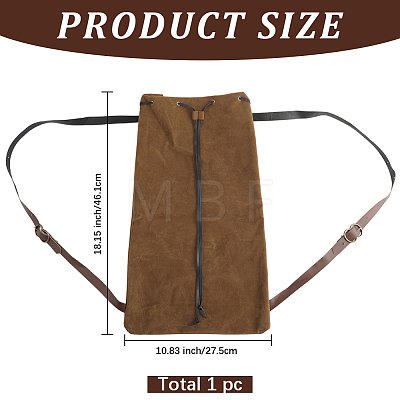 Flocking Fibre Drawstring Backpacks with PU Leather Straps and Alloy Clasps ABAG-WH20019-02A-1