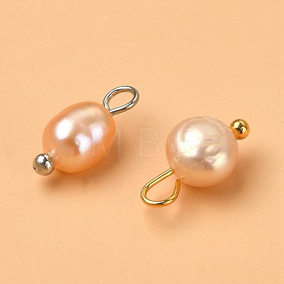 12Pcs 2 Colors Natural Cultured Freshwater Pearl Charms FIND-YW0004-28-1