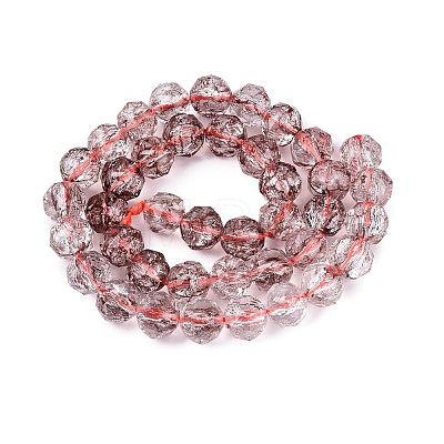 Crackle Transparent Glass Beads Strands GLAA-N063-10mm-15-1