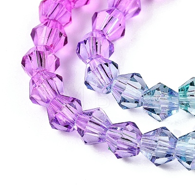 Gradient Color Baking Painted Glass Bead Strands DGLA-A039-T4mm-A011-1