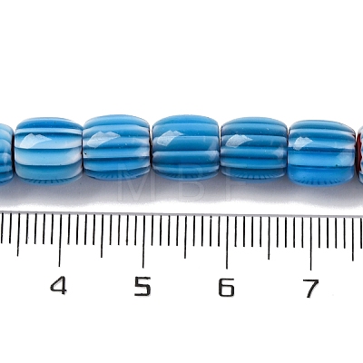 Handmade Lampwork Chevron Beads Strands X-LAMP-K041-01B-07-1