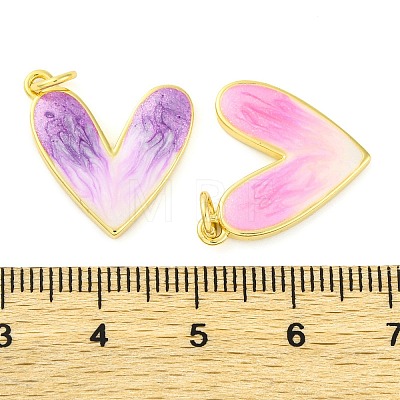 Brass Enamel Pendants KK-S401-16G-B-1