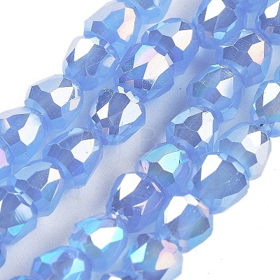Electroplate Glass Beads Strands EGLA-D030-J4mm-B01-1