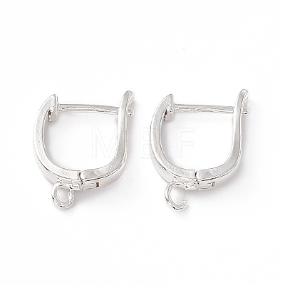 Brass Hoop Earring Findings with Latch Back Closure KK-A172-19S-1