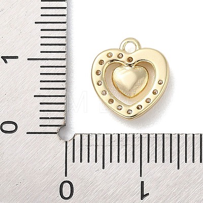 Brass with Cubic Zirconia Charms KK-Q817-02G-1