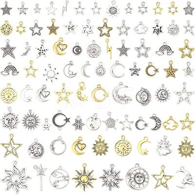 2 Bags 2 Colors Tibetan Style Pendants FIND-FH0003-66-1