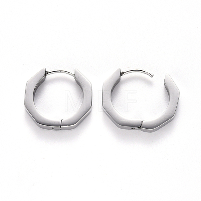304 Stainless Steel Huggie Hoop Earrings STAS-S103-25P-1