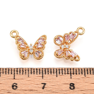 Brass Micro Pave Cubic Zirconia Charms KK-N262-112C-G-1