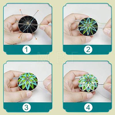 DIY Embroidery Temari Ball Keychain Kits DIY-I064-A05-1