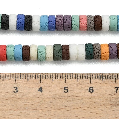 Synthetic Lava Rock Beads Strands G-A317-A01-01-1