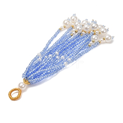 Plastic Beaded Big Pendants PL-CBA0279-01C-1
