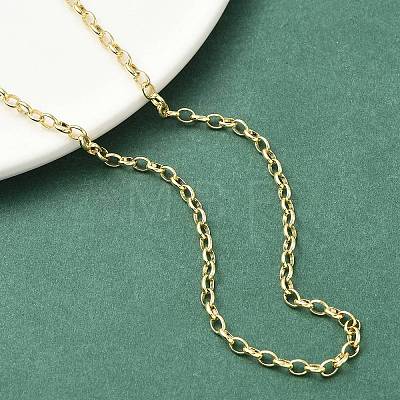 3MM Brass Cable Chain Necklaces for Women NJEW-K271-10G-1