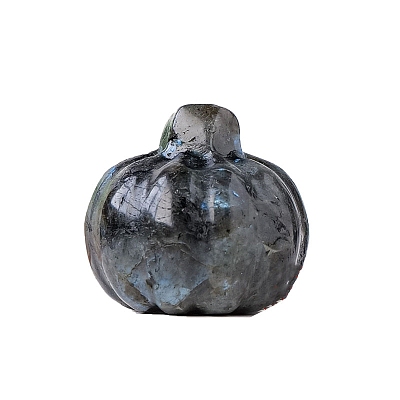 Halloween Natural Labradorite Carved Pumpkin Figurines PW-WG4F781-06-1