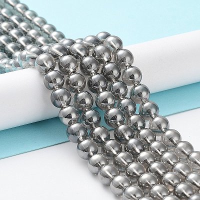 Electroplated Synthetic Quartz Crystal Beads Strands G-Z038-B02-02PL-1-1