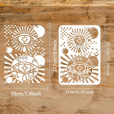 Plastic Drawing Painting Stencils Templates DIY-WH0396-0166-1