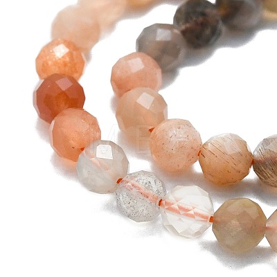 Natural Multi-Moonstone Beads Strands G-P457-A03-24-1