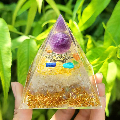 Orgonite Pyramid Resin Energy Generators PW-WG70575-01-1